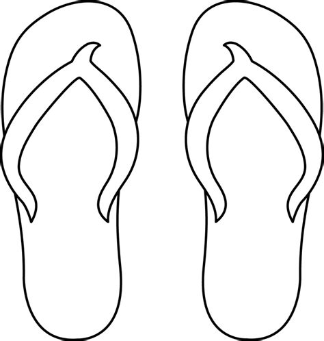 12 Coloring Pages Of Flip Flop Print Color Craft
