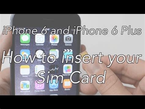 By customizing your chip, you will be able to move your data from one device to another with no problem. iPhone 6 and iPhone 6 Plus How To Insert Sim Card - YouTube
