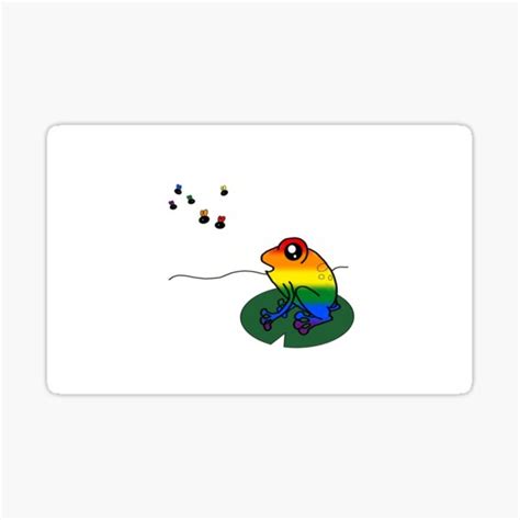 Rainbow Frog Sticker For Sale By Numikumi Redbubble