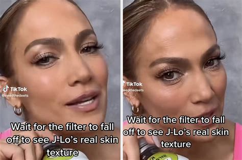 Jennifer Lopezs Real Skin Texture Was Exposed After Her Filter