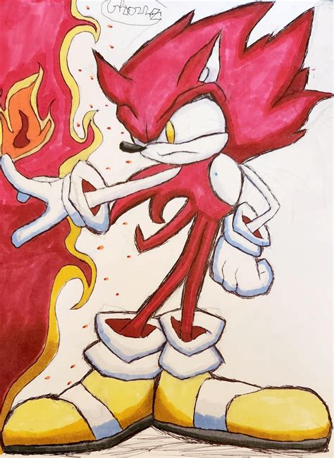 Fire Sonic From Super Mario Bros Z Self Made Art Rsonicthehedgehog