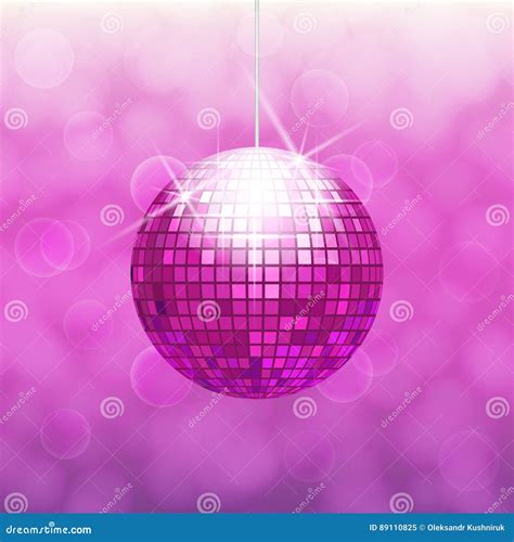 Pink Disco Ball Stock Vector Illustration Of Bokeh Pink 89110825