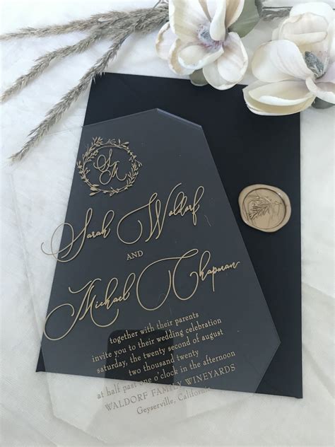 Clear Acrylic Invitations Wedding Abc Wedding
