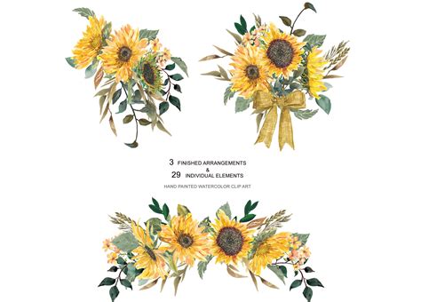 Sunflower Clip Art Vintage Svg Free
