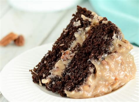 Allow chocolate to melt while you combine the sugar, flour, baking powder, baking soda, and salt in a separate bowl. German Chocolate Cake with Coconut Pecan Frosting | Lil' Luna