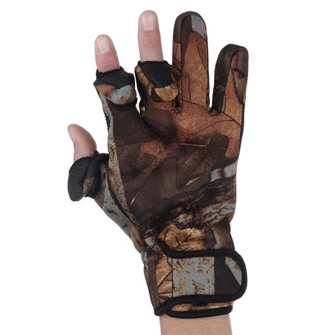 1pair 3 Finger Cut Fishing Gloves Sport Leather Keep Warming Fishing