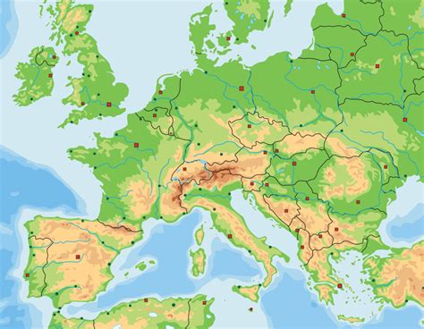 Central Europe Physical Blank Map Quiz Game