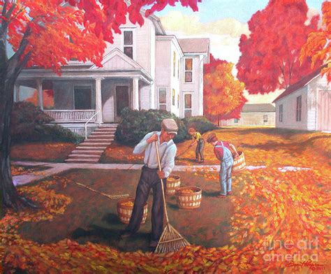 Nostalgia Art 2 Another Fall Chore Painting By Dean Thompson Fine Art