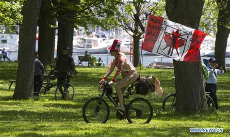 World Naked Bike Ride Event Held In Toronto Xinhua English News Cn