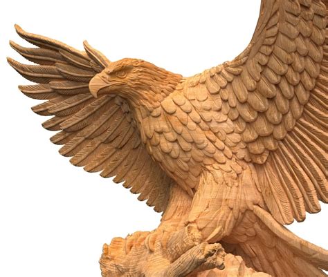 Perfect Large Eagle Wood Carving Statue 36 Etsy