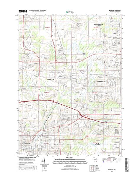 Mytopo Waukesha Wisconsin Usgs Quad Topo Map