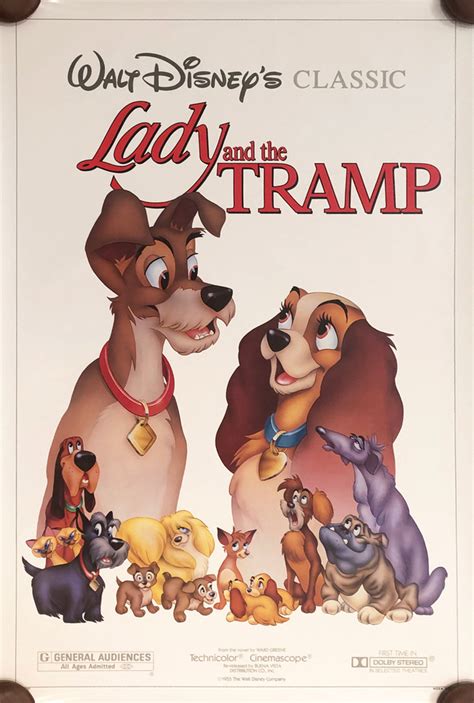 Lady And The Tramp Walt Disney Classic One Sheet Poster Id Septtramp20056 Van Eaton Galleries