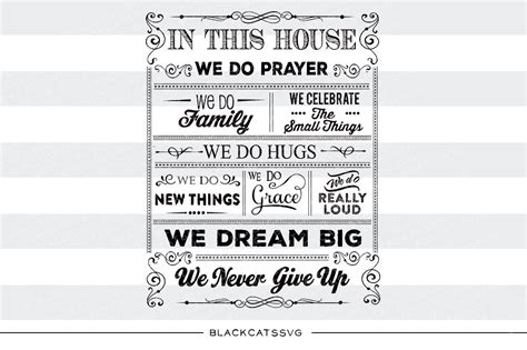 In This House Quotes Svg By Blackcatssvg Thehungryjpeg