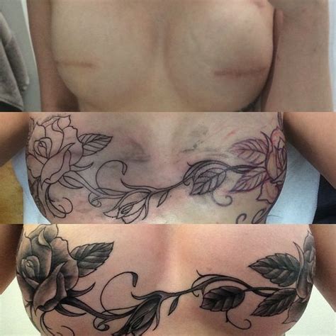 i ve taken back what cancer took cancer survivor has flowers tattooed across chest to reclaim