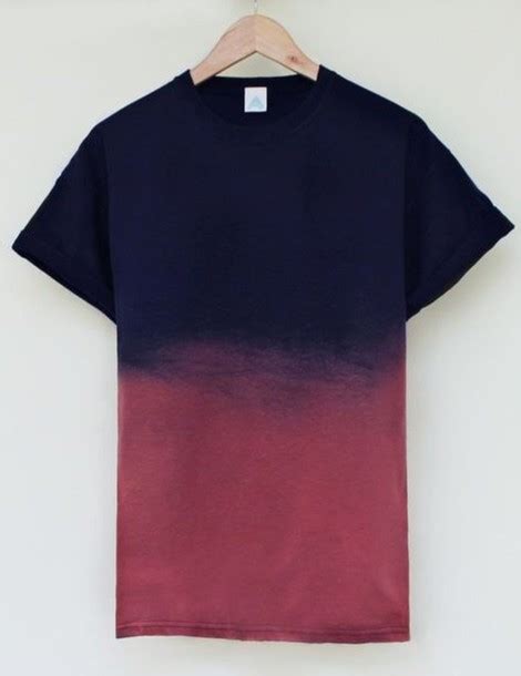 T Shirt Ombre Tie Dye Dip Dyed Black Red Wheretoget