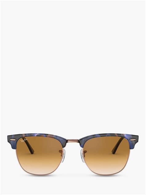Ray Ban Rb3016 Mens Classic Clubmaster Sunglasses Spotted Bluebrown