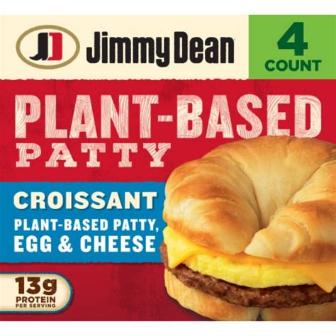 Jimmy Dean® Plant Based Patty Egg And Cheese Frozen Croissant Breakfast