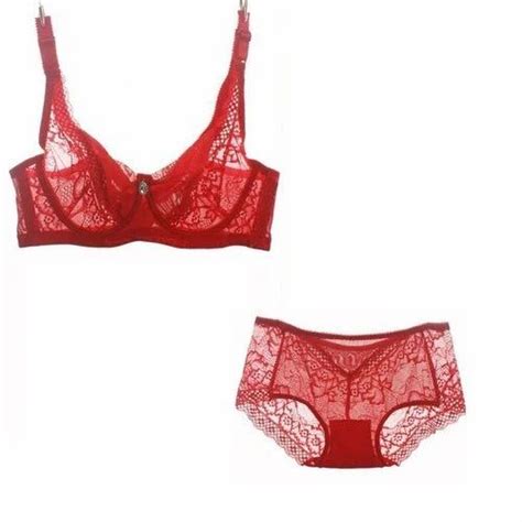 red net and ladies lace bra panty set at rs 150 set in delhi id 19186280291