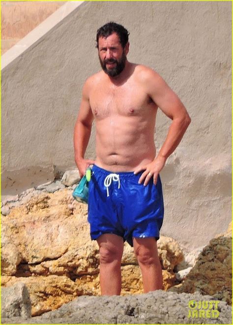 Adam Sandler Goes Shirtless During A Beach Day In Spain Photo
