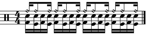 16th Note Blast Beats With A 1e A Right Hand Rhythm