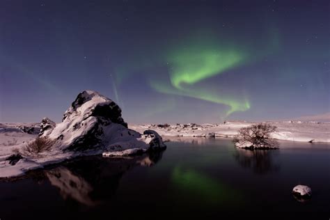 Fotos Gratis Nieve Noche Lago Atmósfera Reflexión Islandia Luz