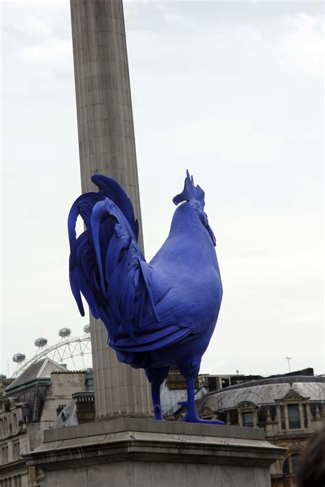 Big Blue Cock Trafalgar Square London In The Rain Isisjem22 Flickr