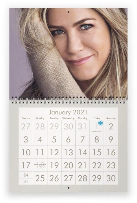 Jennifer Aniston 2021 Wall Calendar Etsy