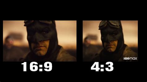 Zack Snyders Justice League Aspect Ratio Comparison 169 43 Youtube