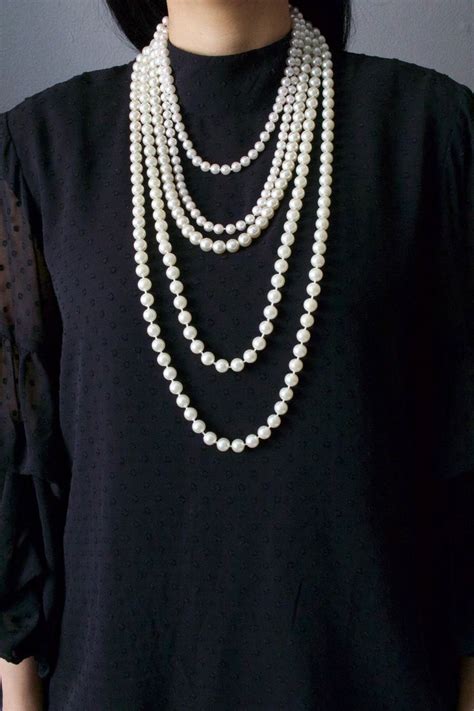 Vintage Faux Pearl Necklaces Set Of 4 Necklaces Etsy Pearl Necklace