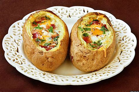 Baking potatoes directly on your toaster oven's rack will allow the heat to move more evenly around the potatoes. Baked Potato Eggs From Gimme Some Oven Are Amazing (PHOTO ...