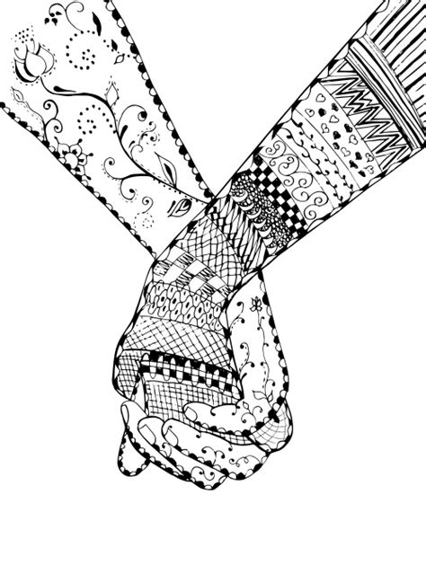 Hold Hands Coloring Pages Coloring Pages