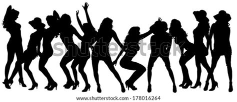Vector Silhouettes Sexy Women Various Poses Stock Vector Royalty Free 178016264 Shutterstock