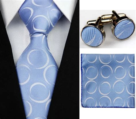 Snt0106 2015 New Fashion Neck Tie Set Hanky Cufflinks Solid Color Dot