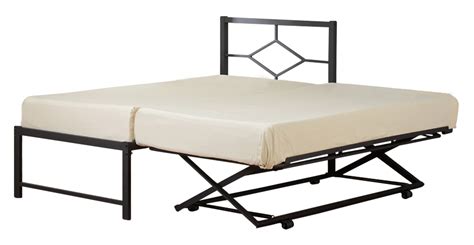 Twin Size Metal Hirise Day Bed Daybed Frame With Headboard And Pop Up