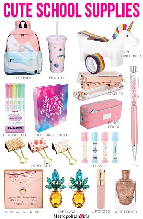 16 Cute Back To School Supplies For Teens Stationery For Tween Girls