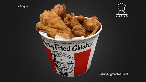 KFC Bucket Of Fried Chicken D Model By QReal Lifelike D Kabaq