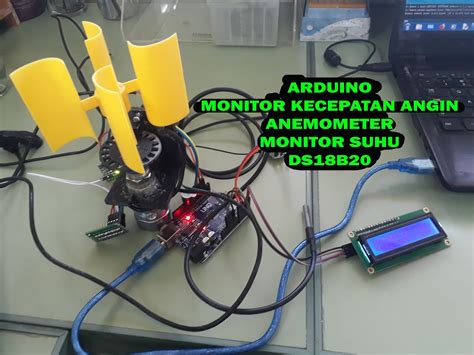 Membuat Alat Pengukur Kecepatan Angin Anemometer Wind Speed Dan Pengukur Suhu Ds18b20 Arduino