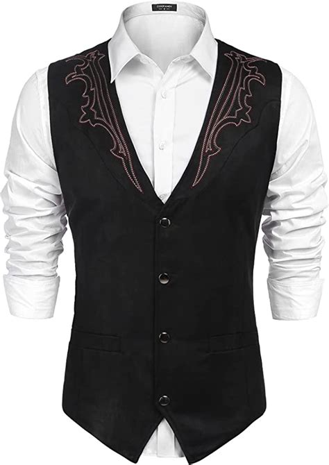 Coofandy Men S Suede Leather Suit Vest Casual Western Vest Jacket Slim