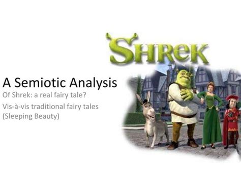 Semiotics Shrek The Movie Ppt