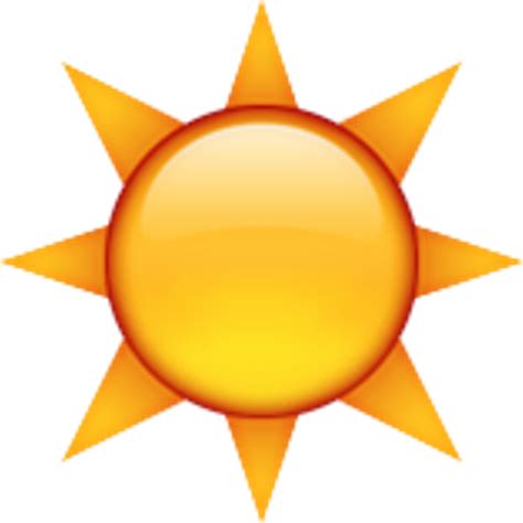 Download Sun Yellow Emoji Sun Emoji Iphone Png Png Image With No