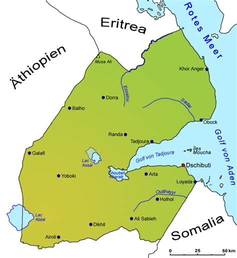 Dschibuti Geografie Landkarte Länder Dschibuti Goruma