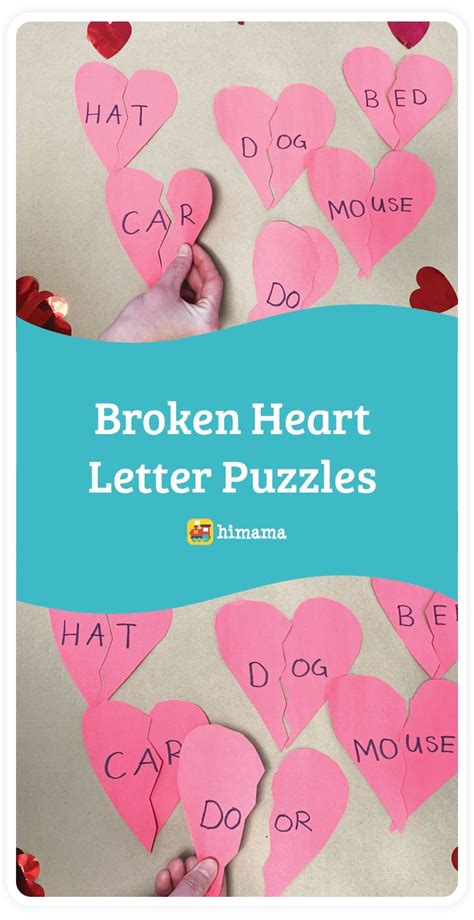Broken Heart Letter Puzzles Activities Himama In 2021 Daycare