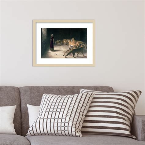 Daniel In The Lions Den By Briton Riviere Wood Framed Wall Art Print Michaels