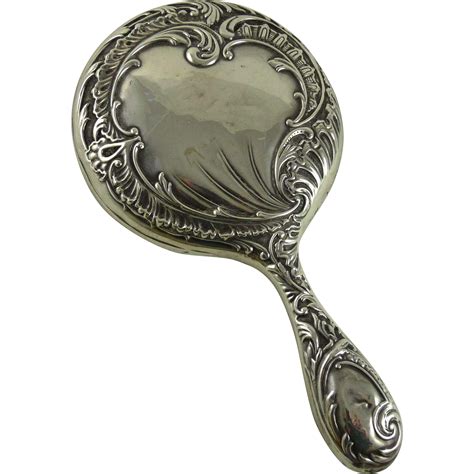 Antique Art Nouveau Sterling Silver Hand Mirror From Ornaments On Ruby Lane