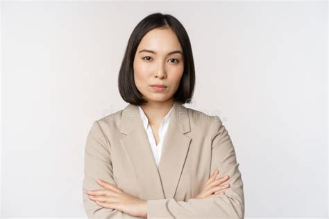 Confident Female Entrepreneur Asian Business Woman Standing In Power