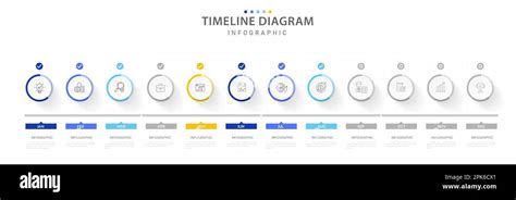 Infographic Template For Business 12 Months Modern Timeline Diagram