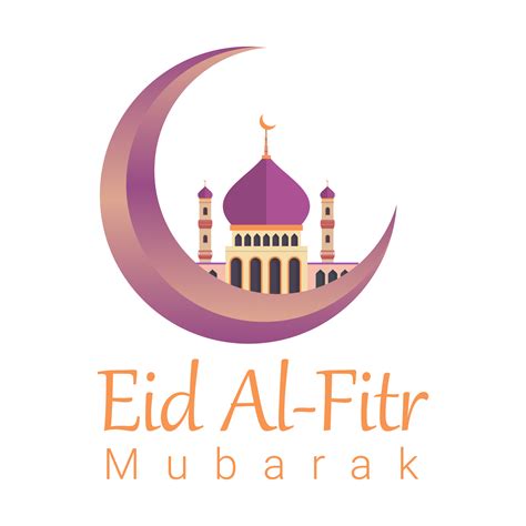 Eid Mubarak Celebration Design Image With Mosque And Kite Muslim
