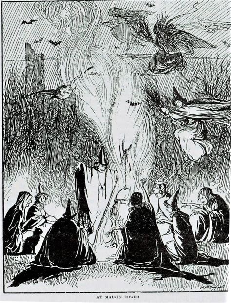 A Little Known Illustration Of The Pendle Witches Entitled At Malkin Tower From Frank Hirds