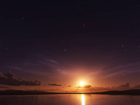 Stars And Sunset Nature Wallpapers Preview