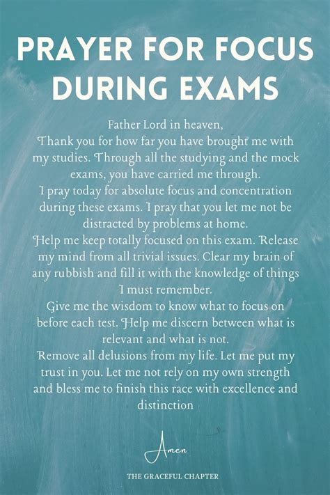 9 Short Prayers For Exams The Graceful Chapter